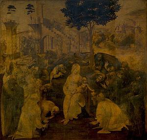 LEONARDO da Vinci Adoration of the Magi France oil painting art